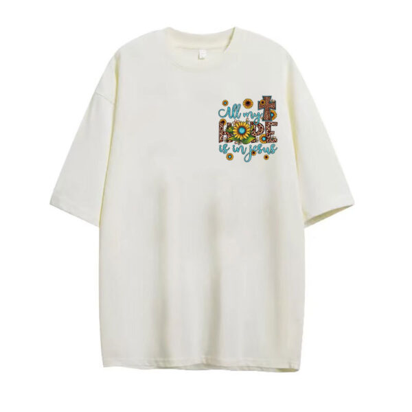 Wholesale Yellow sunflower letter heat transfer printing