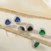 Wholesale 1 Pair Sweet Simple Style Heart Shape Plating Inlay Copper Zircon Silver Plated Ear Studs