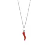 Wholesale Titanium Steel Simple Style Chili Polishing Enamel Plating Pendant Necklace