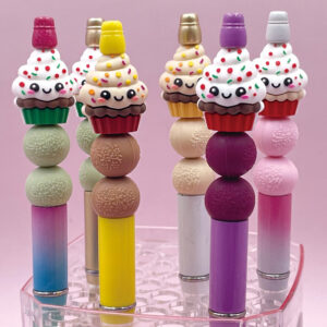 Wholesale 20pcs/pack 3D silicone teething bead cake string