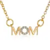 Wholesale Jewelry Simple Style Letter Copper Diamond Necklace