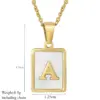 304 Stainless Steel Letter PVD Coated Acrylic 18K Real Gold Plated Simple Style Waterproof Non Tarnish Plating Cable Chain Necklace