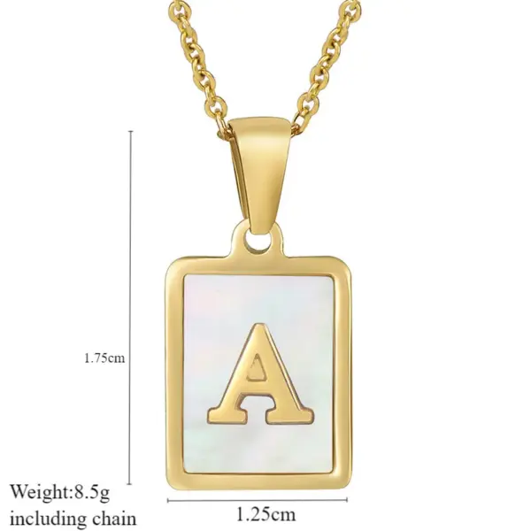 304 Stainless Steel Letter PVD Coated Acrylic 18K Real Gold Plated Simple Style Waterproof Non Tarnish Plating Cable Chain Necklace