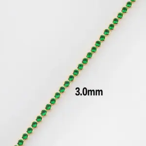 Round Green 3.0mm Necklace