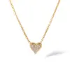 Wholesale PVD Coated Real Gold Plated 18K Gold Heart Shape 304 Stainless Steel Sweet Simple Style Waterproof Non Tarnish Earrings Necklace