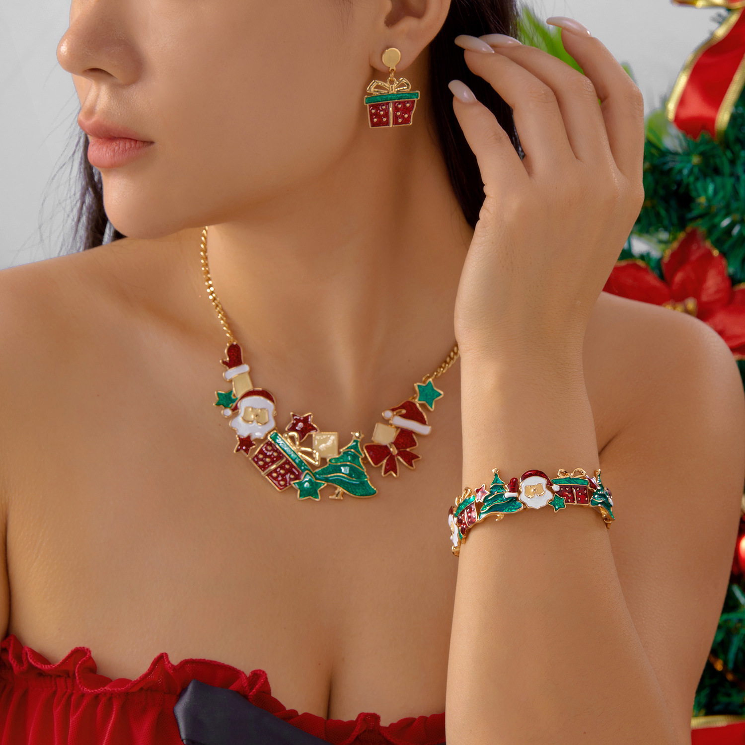 Wholesale Christmas Tree Necklace