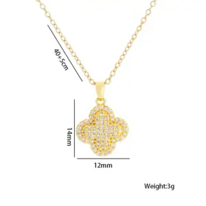 821 Gold Four-Leaf Clover Necklace