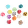 Wholesale Heavy-duty plated solid color acrylic bayberry ball with through holes, DIY mobile phone chain, beaded pen jewelry accessories
