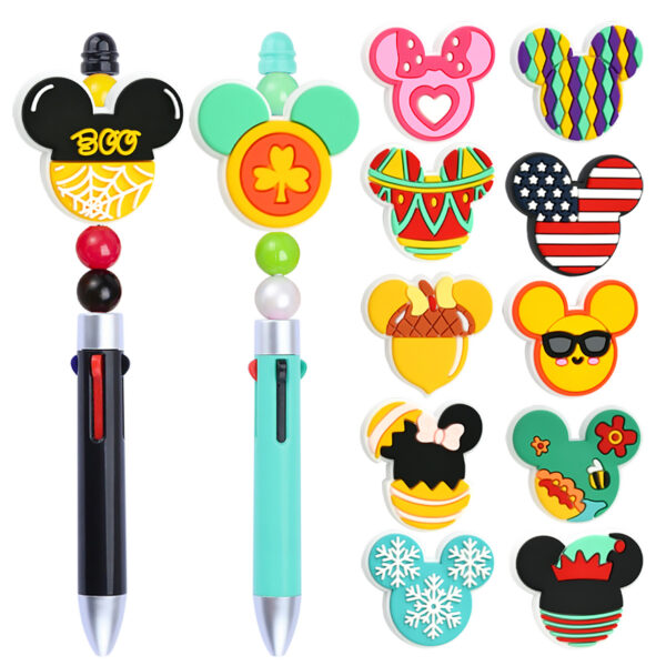 Wholesale Colorful Cartoon Series Soft Rubber Beads