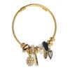 oly-c66ca93fd6f7d7044665f49dedbb8070 Wholesale Stainless steel bracelet for women, fashionable and versatile, heart-shaped pendant, adjustable and colorfast.