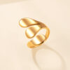 Wholesale Twisted irregular open stainless steel women's ring