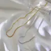 Wholesale Simple Style Solid Color Titanium Steel Plating Necklace