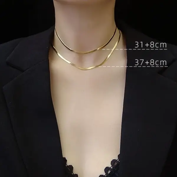PVD Coated Real Gold Plated 18K Gold Geometric 304 Stainless Steel Fashion Waterproof Non Tarnish 304 Stainless Steel Necklace