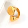 Vacuum Plating Real Gold Plated 18K Gold Irregular Geometric 304 Stainless Steel Casual Modern Style Waterproof Non Tarnish Open Rings Rings