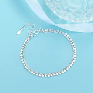 Round Double-Layer Bracelet [Silver]]