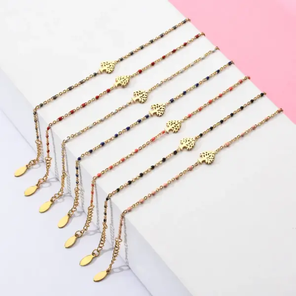 Wholesale Retro Simple Style Tree Stainless Steel Plating Bracelets