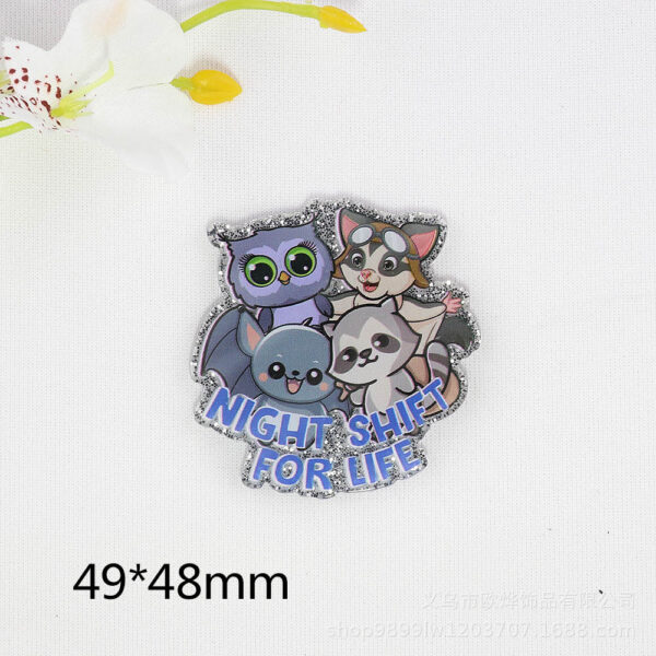Wholesale New loose powder cartoon organ medical White tooth bag jewelry acrylic pin cute DIY patch accessories