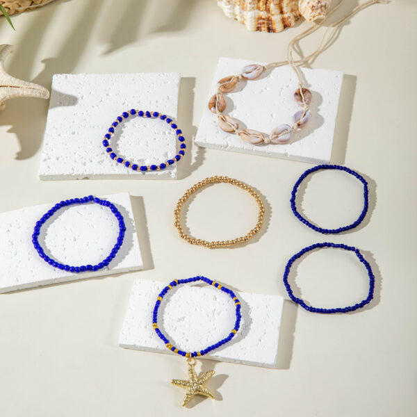oly-c681de20f8be2bb37309c185d87d5565 Wholesale Cross-Border Bohemian Beach Vacation Style Multi-Color Bracelet Beaded Summer Ocean Style Starfish Resin Bracelet for Women