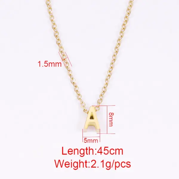 Wholesale Fashion Letter Stainless Steel Plating Pendant Necklace 1 Piece
