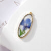Wholesale Oval Glitter Daisy Dried Flower Flower Pendant DIY Alloy Epoxy Plant Earrings Necklace Keychain Accessories
