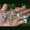 Wholesale Keychain Vintage Genuine Leather Milk-print Western Style Bag