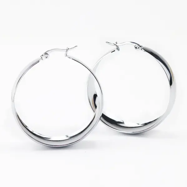 Wholesale 1 Pair Simple Style Commute Geometric Plating Titanium Steel Earrings