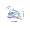 oly-c69d904cfa09353d938048e8284bf821 Wholesale Acrylic Pearlescent Little Dolphin Beaded Beads Colorful Whale Cartoon Beads DIY Mobile Phone Chain Car Hanging Aessories