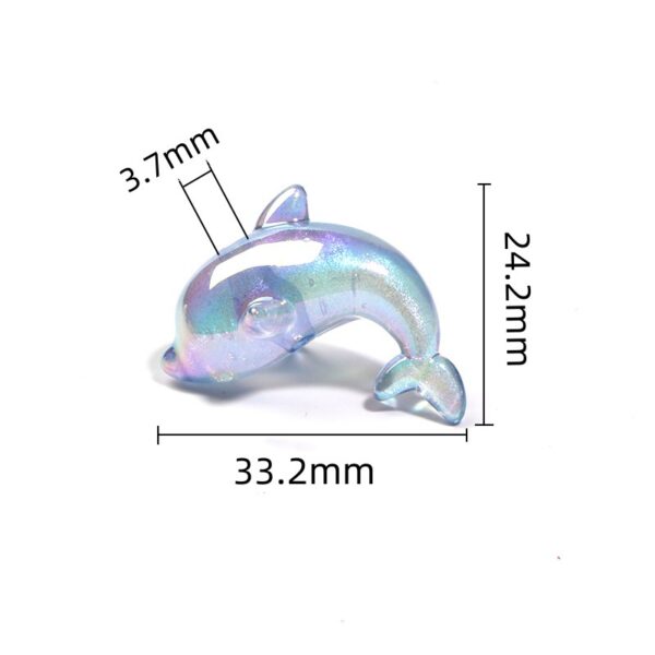 oly-c69d904cfa09353d938048e8284bf821 Wholesale Acrylic Pearlescent Little Dolphin Beaded Beads Colorful Whale Cartoon Beads DIY Mobile Phone Chain Car Hanging Aessories