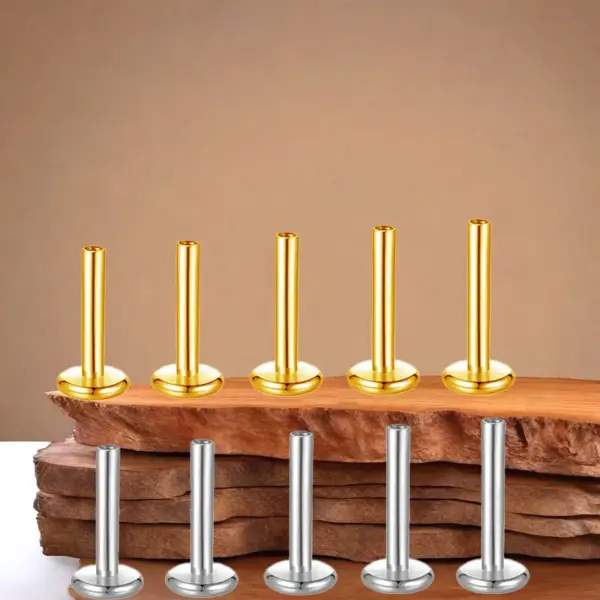 1 Piece Lip Rings Simple Style Classic Style Geometric Pure Titanium Titanium Alloy Polishing Plating 14K Gold Plated White Gold Plated Lip Rings Ear Cartilage Rings & Studs