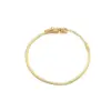 Wholesale 304 Stainless Steel Solid Color PVD Coated Stone-Free 18K Real Gold Plated Elegant Lady Snake Chain Lobster Trigger Clasp Closure Bracelets