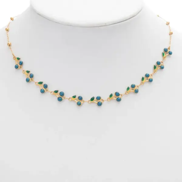 Wholesale Jewelry Cute Sweet Cherry 304 Stainless Steel Enamel Necklace Cable Chain