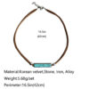 Wholesale Cross-border Hot Sale European and American Style Simple Jewelry Turquoise Fashion Geometric Long Strip Western Denim Vintage Leather Rope Necklace