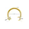 Wholesale 1 Piece Nose Rings & Studs Casual Star Flower Stainless Steel Copper Rhinestones Zircon