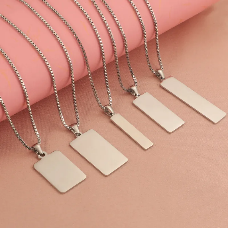Wholesale PVD Coated Real Gold Plated U Shape Customization Laser Engraving 304 Stainless Steel Simple Style Classic Waterproof Non Tarnish Pendant Ne