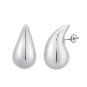 Wholesale 1 Pair Simple Style Water Droplets Plating Stainless Steel Ear Studs