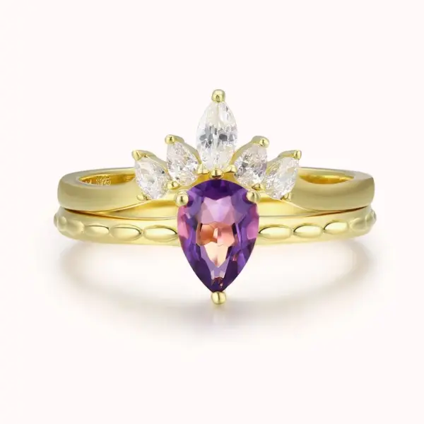 Wholesale Brass Crown Zircon Copper Rings