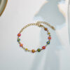 oly-c6be6c8d5037230b6dc7597425000f63 Wholesale Dopamine Small Fresh Color Flower Necklace Simple Mori Butterfly Bracelet Necklace Two-Piece Set for Women