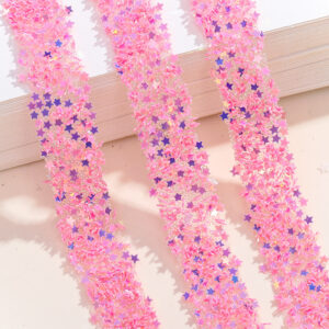 9 Deep Powder [Sequin Stars]] / 1.5cm double-layer hot melt adhesive geometric rhinestone drilling strip