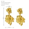 Wholesale 1 Pair Elegant Lady Classic Style Asymmetrical Irregular Solid Color 304 Stainless Steel Titanium Steel Titanium Steel 18K Gold Plated Drop Earrings
