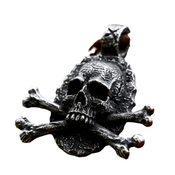 Wholesale beier cross-border foreign trade stainless steel jewelry wholesale new vintage skull bone titanium steel pendant necklace