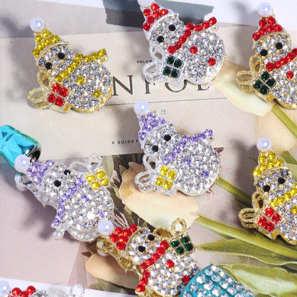 Wholesale Cute alloy snowman beads with straight holes for DIY Mobile Phone/KeyChain/Bag Chain Accessories