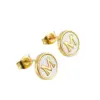 Fashion Letter Titanium Steel Plating Ear Studs 1 Pair