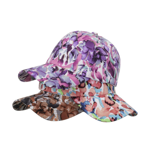 Wholesale Korean Style Big Flower Baseball Cap Spring and Summer Outdoor Sun Hat Casual Trendy Cap Flower Hat B1090