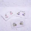 1 Pair Sweet Flower Enamel Plating Inlay Alloy Artificial Pearls Glass Earrings