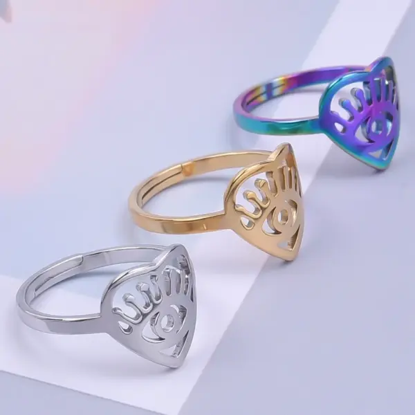 oly-c6dc423ca5a866f072b943b8fa671cf5 Wholesale PVD Coated Real Gold Plated 18K Gold Solid Color 304 Stainless Steel Commute Waterproof Non Tarnish Rings
