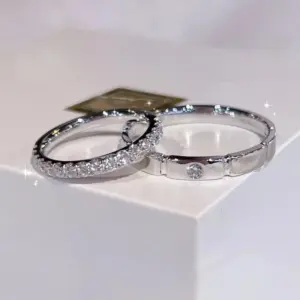 Sugar Cube Ring One Pair of Lovers / Adjustable Opening