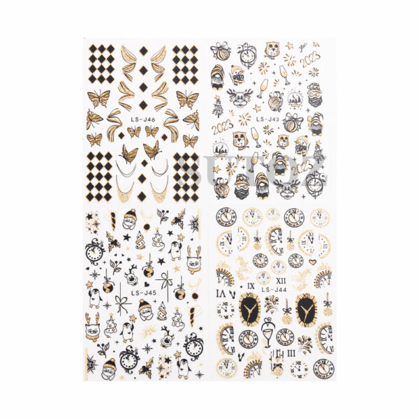 Wholesale Nail Art Stickers New Year's Countdown Glitter Adhesive Decals