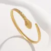 Wholesale Fashion Snake 304 Stainless Steel 18K Gold Plated Stainless Steel Bracelets In Bulk