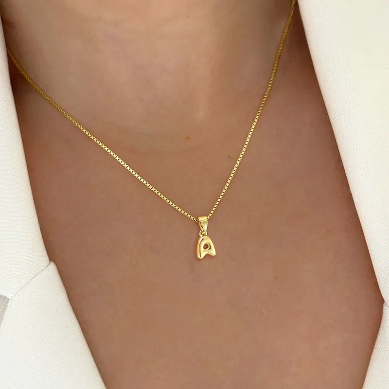 Wholesale Copper Letter Pendant Necklace