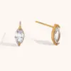 PVD Coated Real Gold Plated 18K Gold Crown Flower Stainless Steel Simple Style Waterproof Non Tarnish Ear Studs